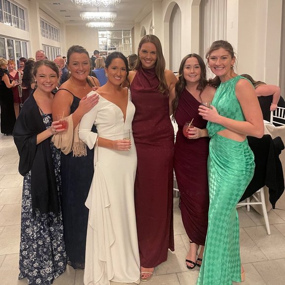 Anthropology Halter Burgundy Dress- Worn Once - Picture 4 of 4